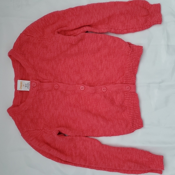 Girls Toddler Button Cardigan Sweater in Pink - Picture 1 of 3